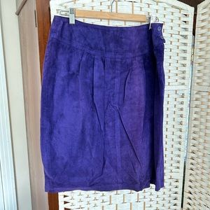 Vintage suede skirt, purple, Lord and Taylor
